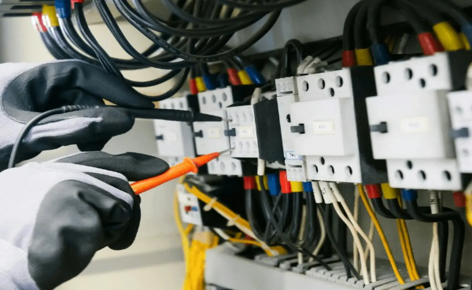 Messung an einer elektrischen Anlage mit professioneller Prüftechnik